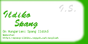 ildiko spang business card